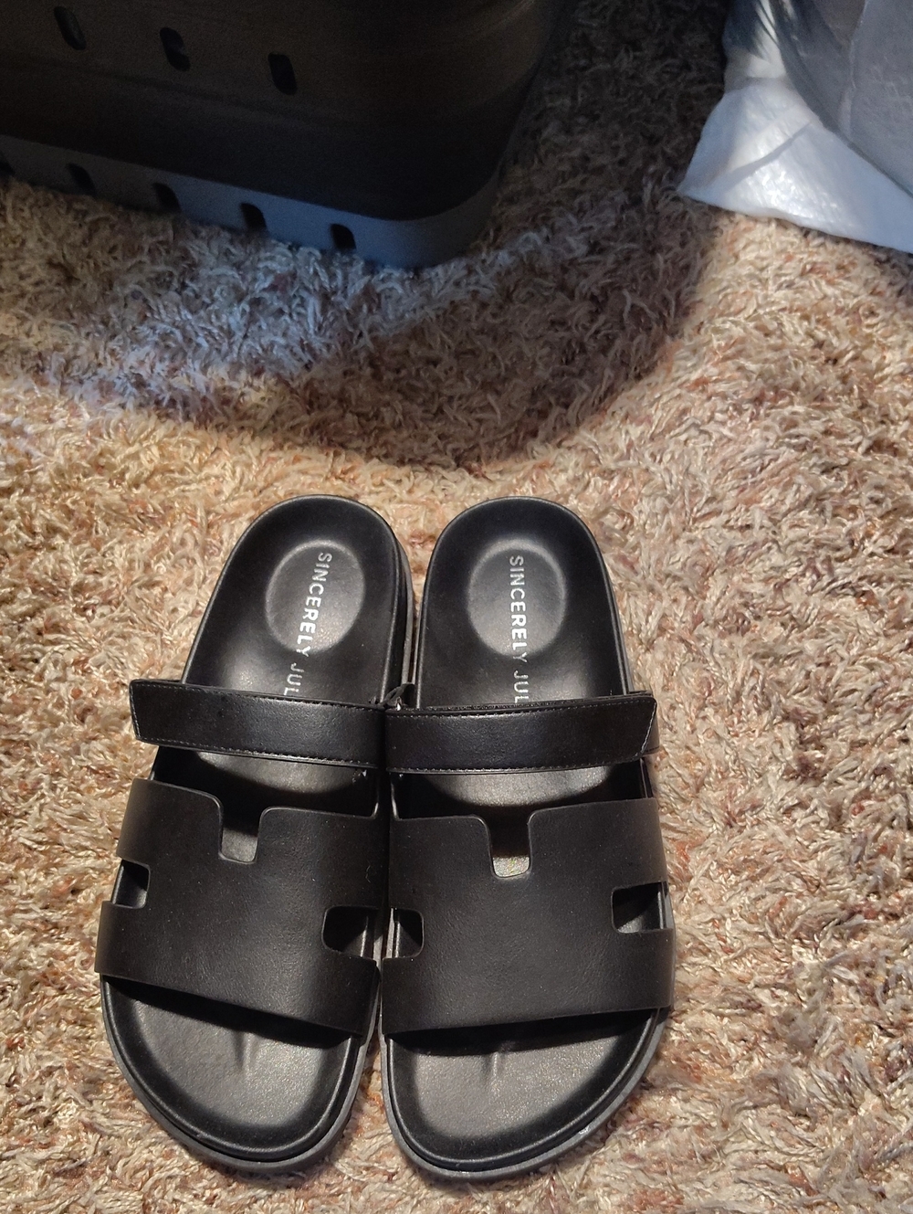 Sincerely Jules Black Slide Sandals